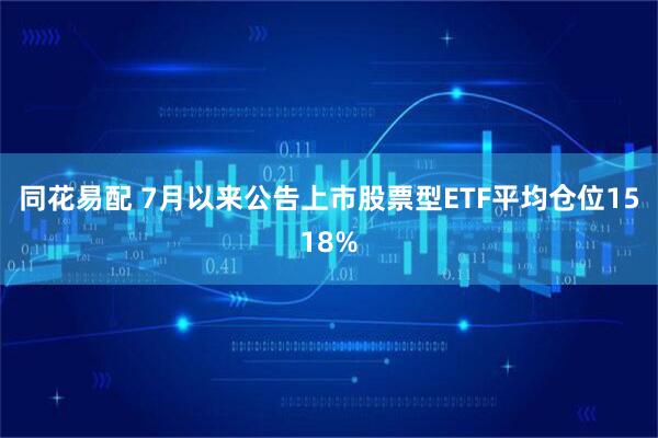 同花易配 7月以来公告上市股票型ETF平均仓位1518%