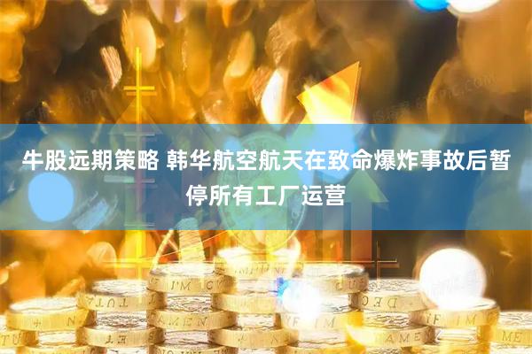 牛股远期策略 韩华航空航天在致命爆炸事故后暂停所有工厂运营
